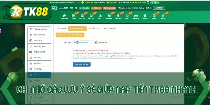 Nạp Tiền TK88 - Hướng Dẫn Chi Tiết Từ A Đến Z Cách Thực Hiện - victory96